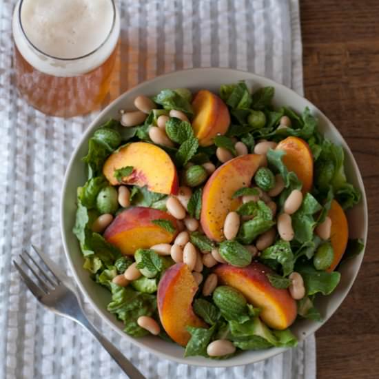 White Bean and Peach Salad