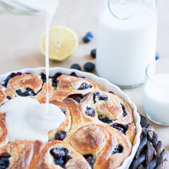 Blueberry Lemon Sticky Buns