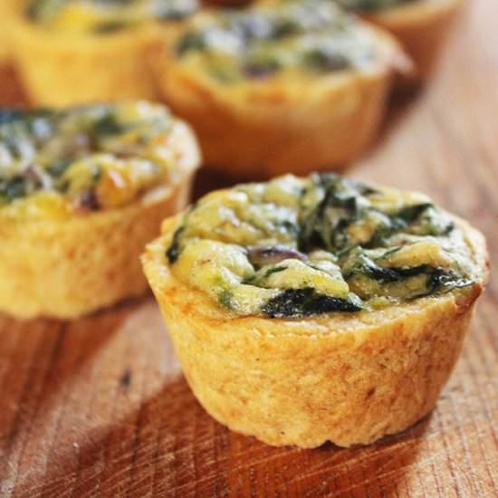 Spinach and Cheddar Tartlets