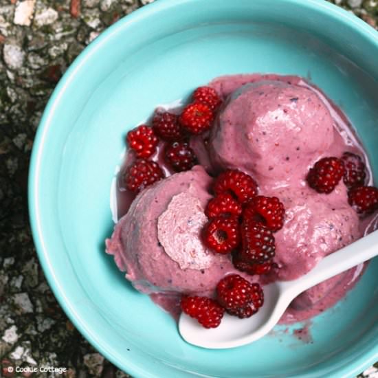 Summer berries ice cream