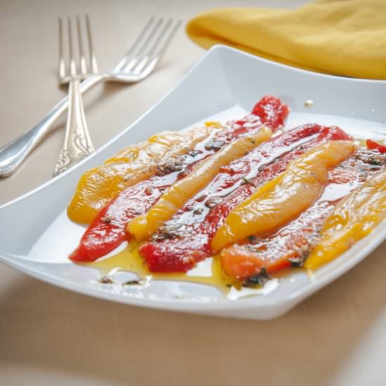 Peppers With Garlic Vinaigrette