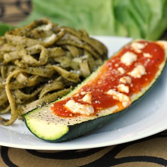 Goat Cheese and Marinara Zucchini