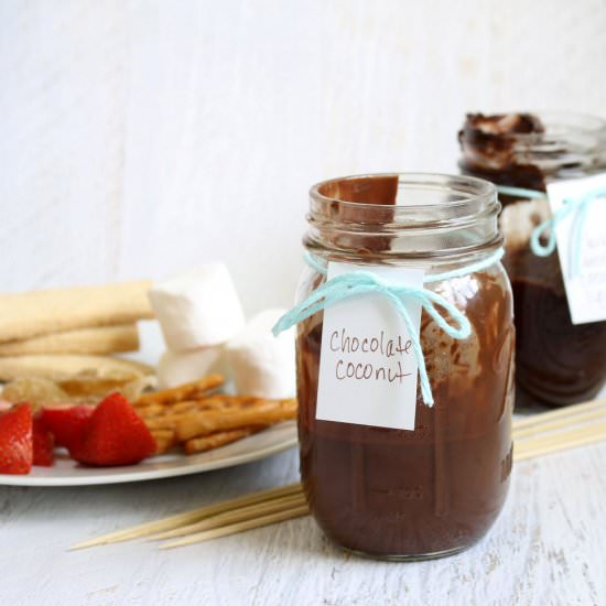 Chocolate fondue to go