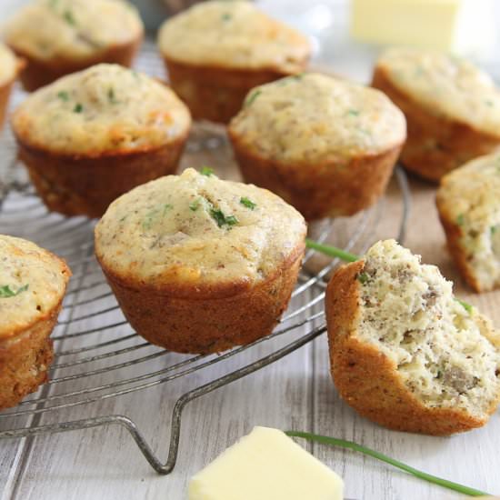 Sausage Cheddar Breakfast Muffins