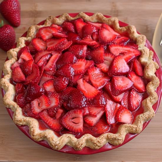 Strawberry and cream pie