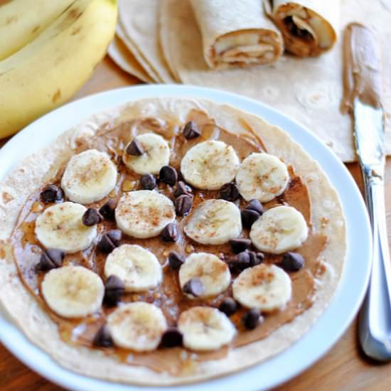 Peanut Butter & Banana Wraps