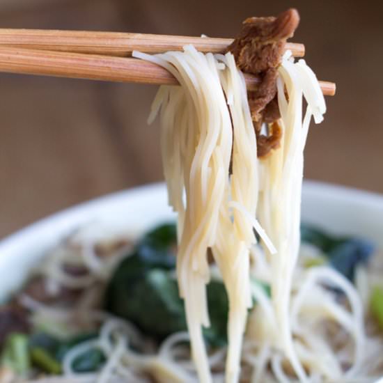 Chinese Mushroom Noodle Soup