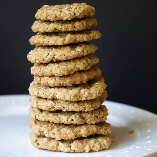 Chewy Oatmeal Ginger Cookies