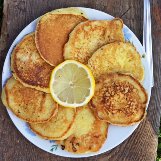Lemony Pancakes with Semolina
