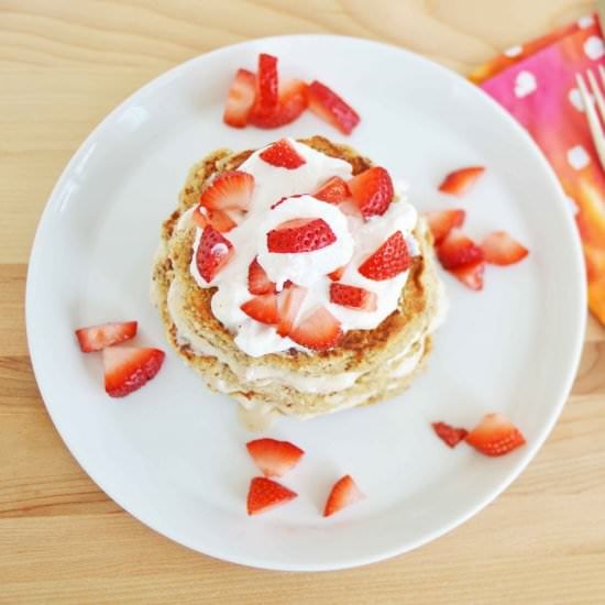 Strawberry Shortcake Pancakes GF V