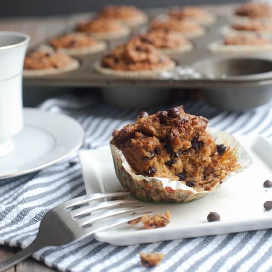 Sweet Potato Chocolate Chip Muffins