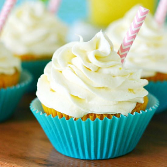 Pineapple Dole Whip Cupcakes