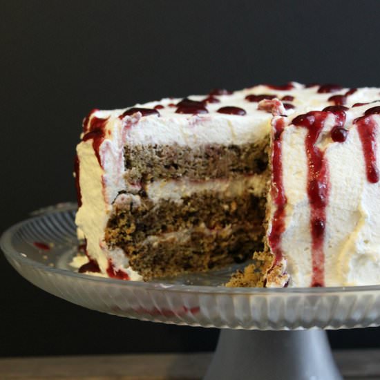 Chocolate-Almond Raspberry Torte