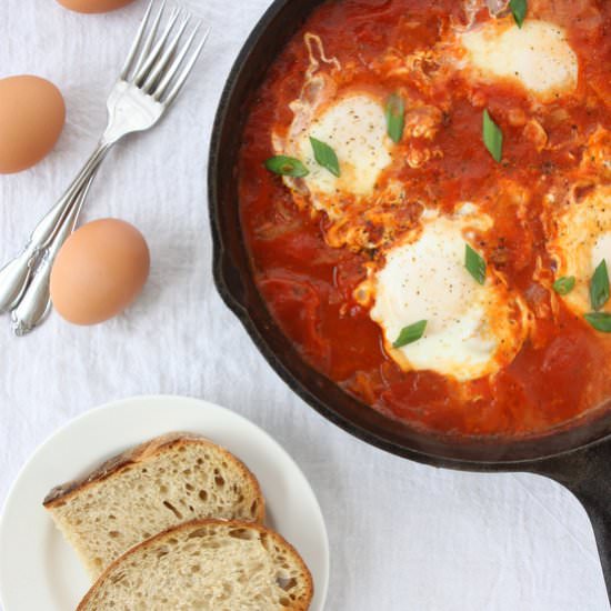 Eggs Poached in Tomato Sauce
