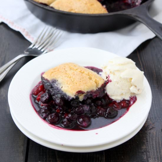 Blueberry Raspberry Cobbler