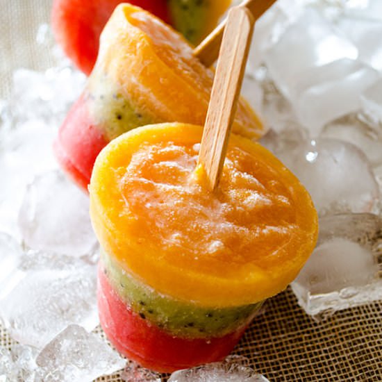 Peach Kiwi Watermelon Pops