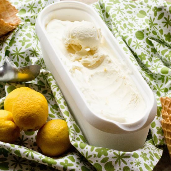 Creamy Lemon Ice Cream (No Churn)