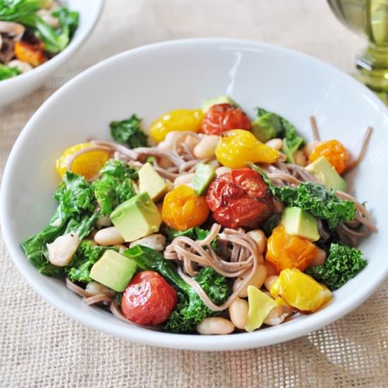 Soba Noodles with Roasted Tomatoes