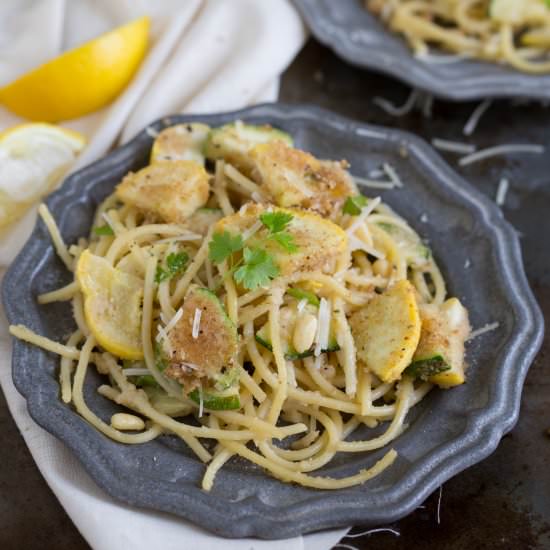 Lemon-Parmesan Zucchini Spaghetti