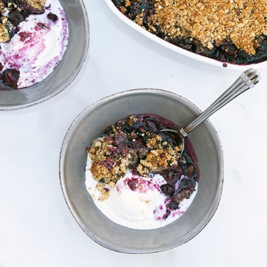 Maple Blueberry Crisp