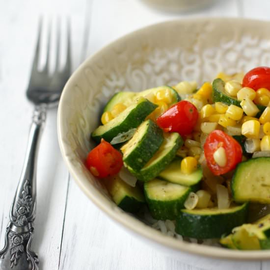 Summer Veggie Rice Bowls