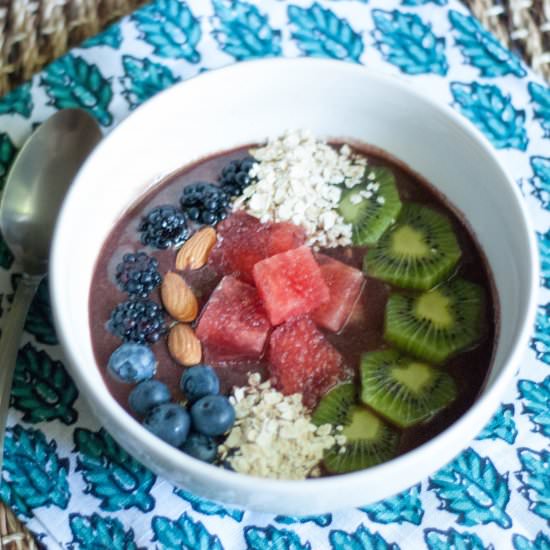 Frozen Banana Acai Bowl
