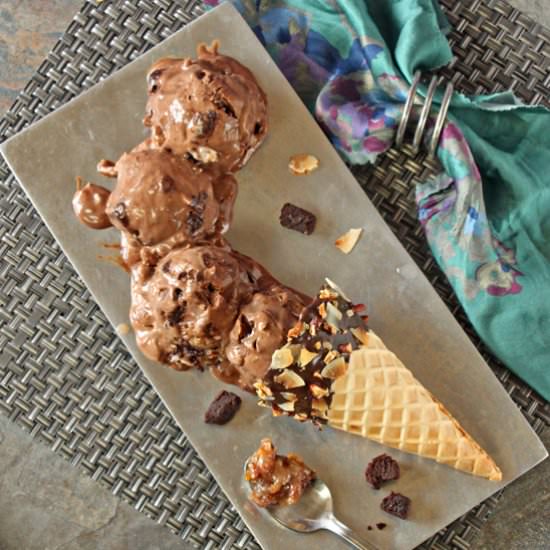 German Chocolate Brownie Ice Cream