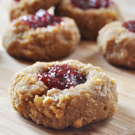 Vegan Chickpea Thumbprint Cookies