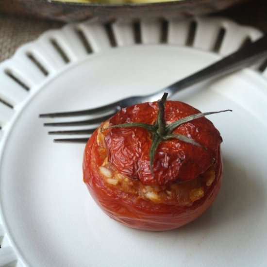 Greek Stuffed Tomatoes