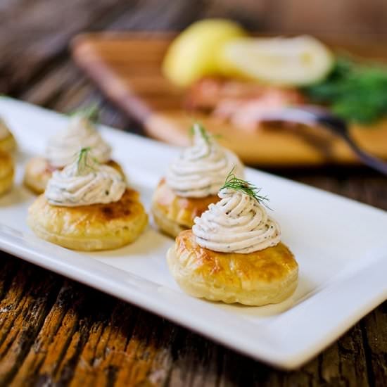 Smoked Salmon & Goat Cheese Puffs