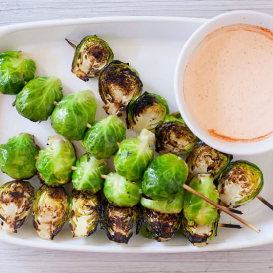Grilled brussels sprouts