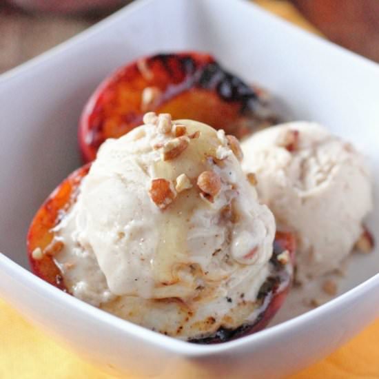 Grilled Peaches & Honey