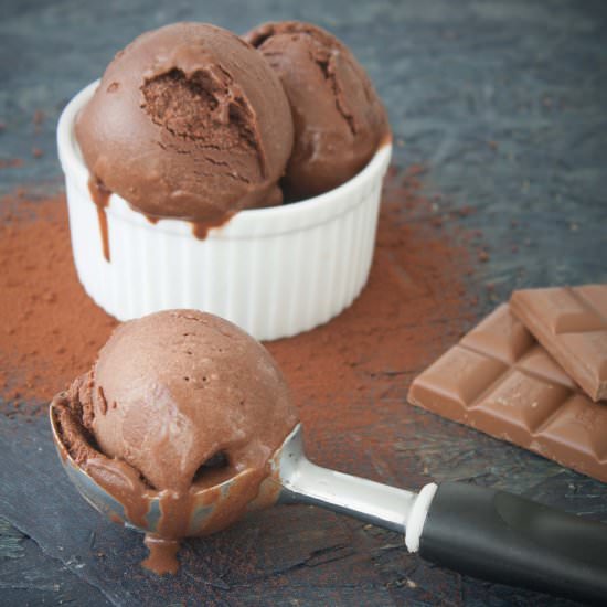 Rich Chocolate Ice Cream with Cocoa