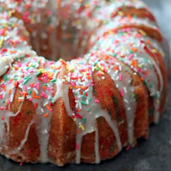 Homemade Yellow Birthday Cake