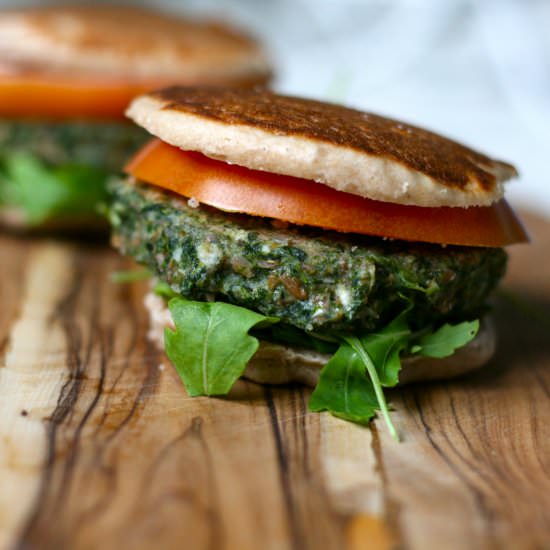 Spinach and Farro Veggie Burgers