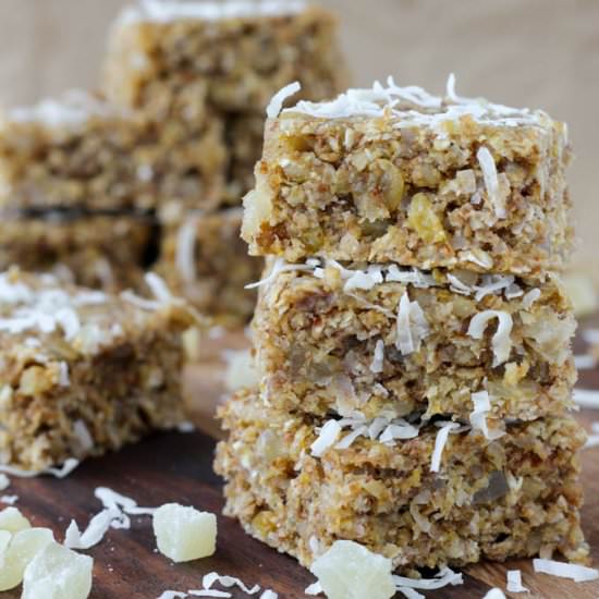 Healthy Tropical Oat Bars