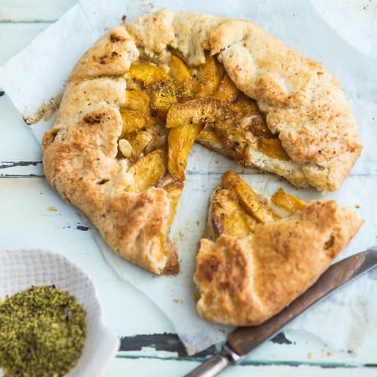 Thandai Peach Galette
