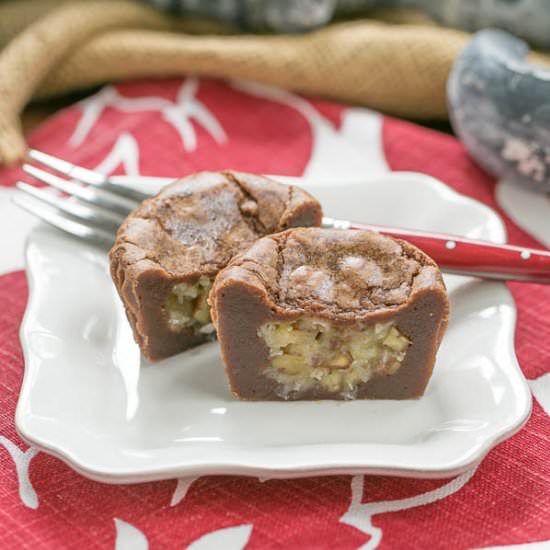 German Chocolate Brownie Cupcakes
