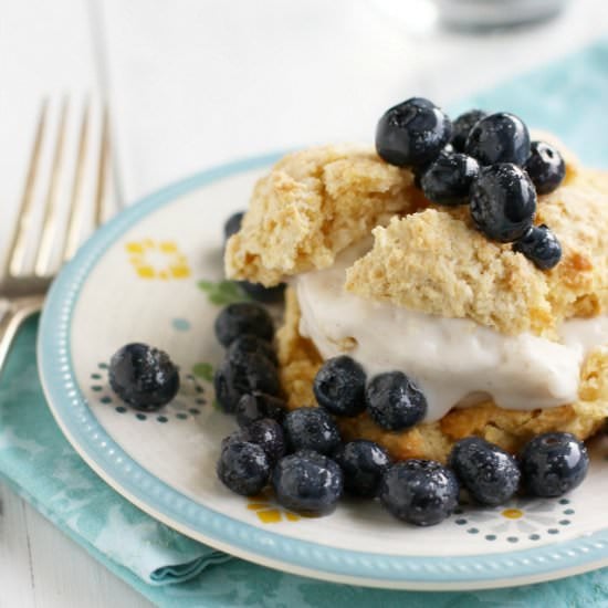 Simple Blueberry Shortcakes