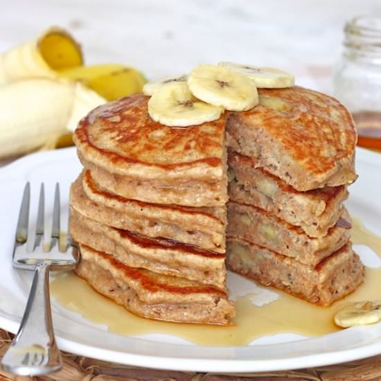 Whole Wheat Banana Pancakes