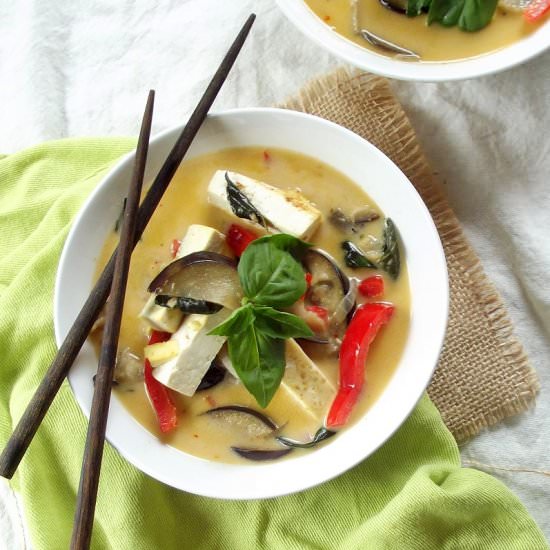 Red Curry with Tofu and Eggplant