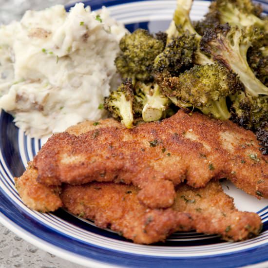 Pork Cutlets & Jack Cheese Potatoes