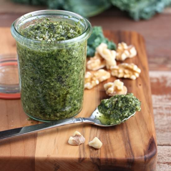 Kale, Asiago & Roasted Walnut Pesto