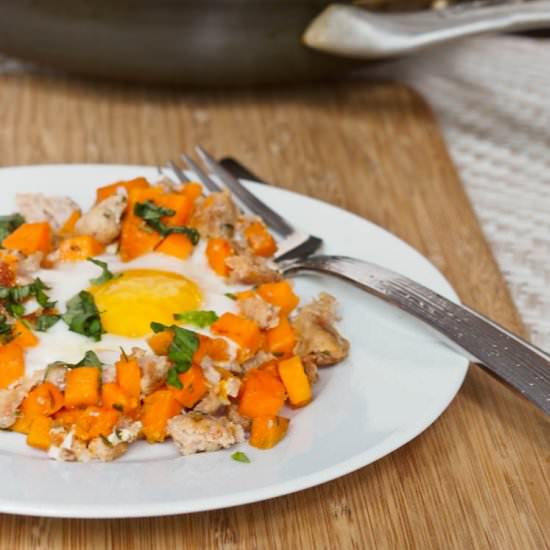 Chicken Sausage Sweet Potato Hash