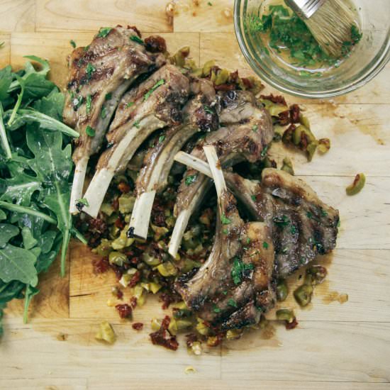 Grilled Lamb Chops w/ Tapenade