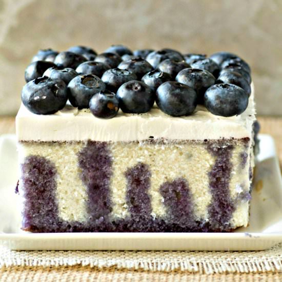 Blueberry Lemon Poke Cake