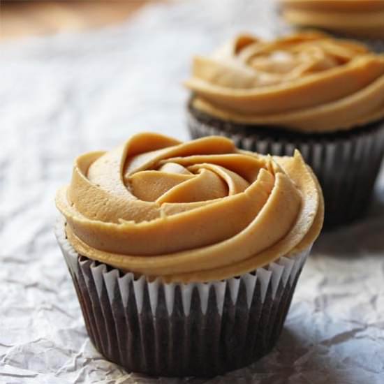 Chocolate Peanut Butter Cupcakes