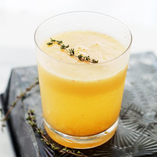 Peach and Thyme Mimosas