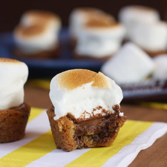 S’Mores Chocolate Chip Cookie Cups