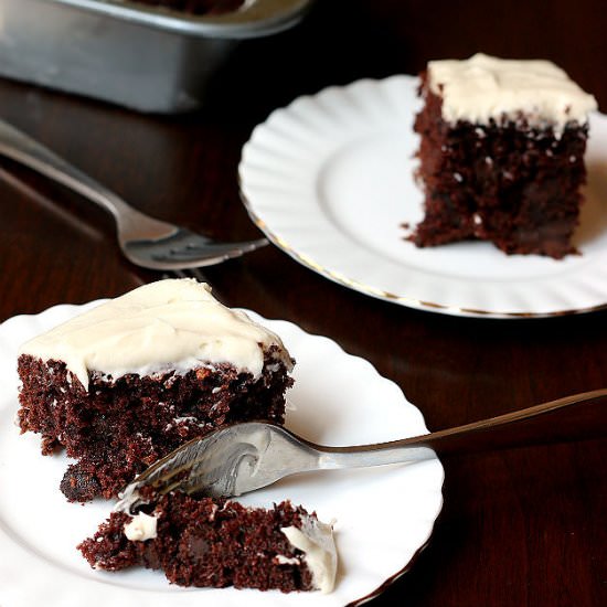 Fudgy Chocolate Zucchini Cake